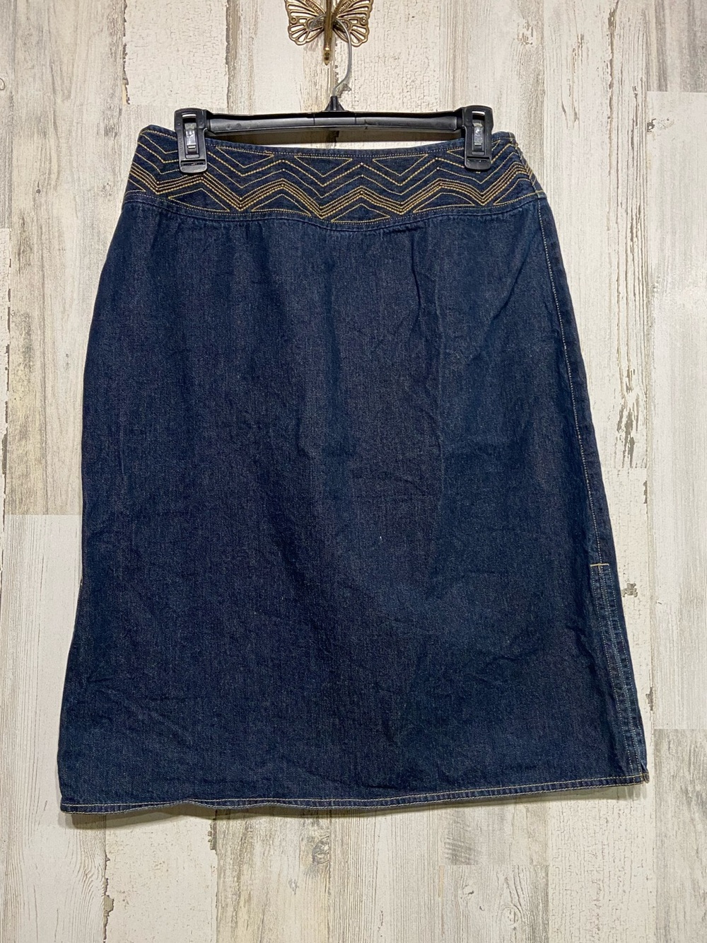 Liz Claiborne Blue Denim Mini Skirt 10